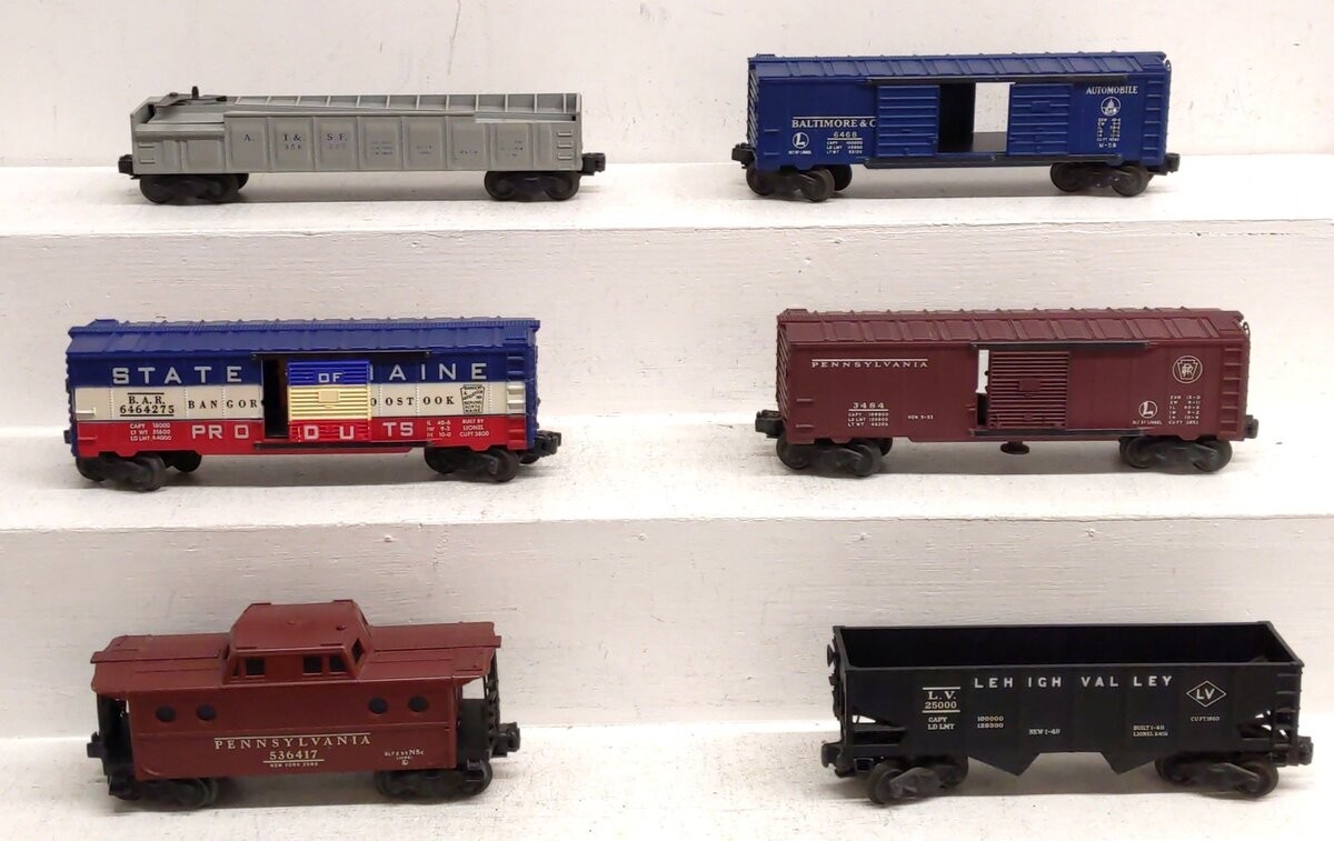 Assorted Vintage Lionel O Scale Freight Cars [6] #6464275 #536217 #3484 #25000