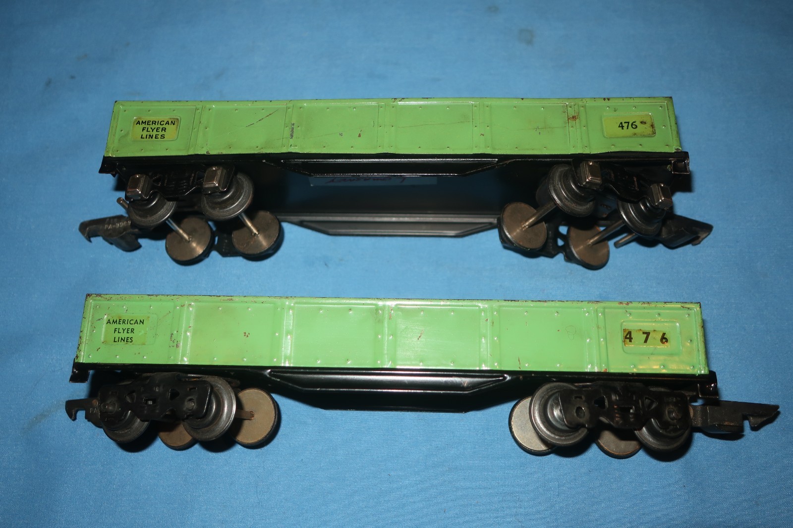 2 American Flyer Pre-war O Gauge #476 Gondola Cars