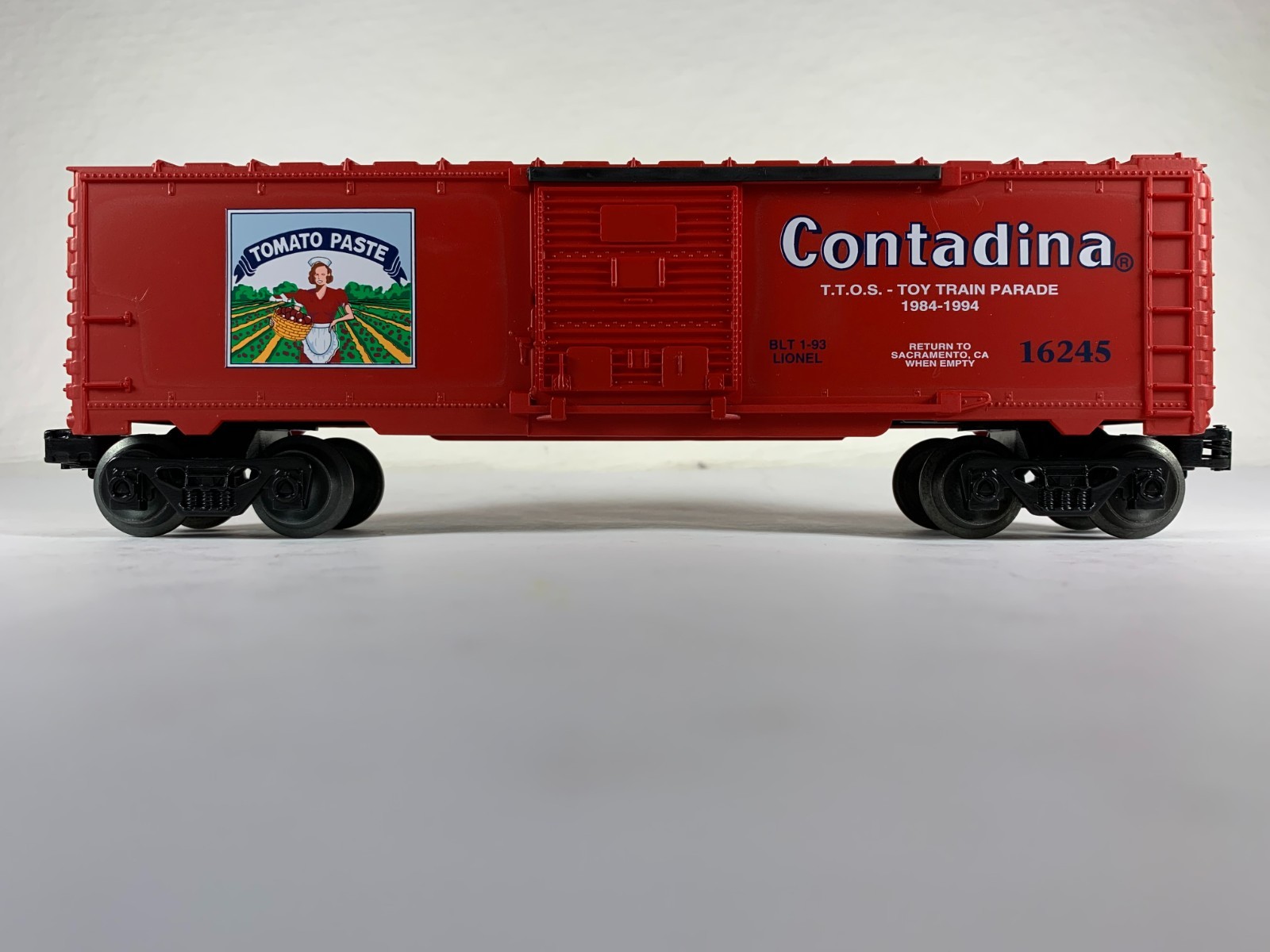 LIONEL 6-52068, T.T.O.S. CONTADINA SINGLE DOOR BOX CAR, NIB (1993)