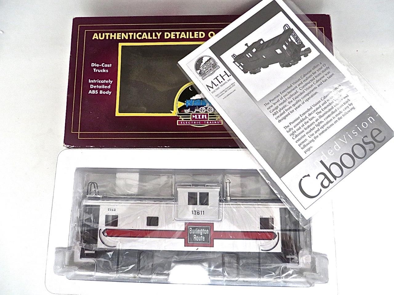 O Gauge MTH 20-91699 Burlington Extended Vision Caboose #13611 Brand New