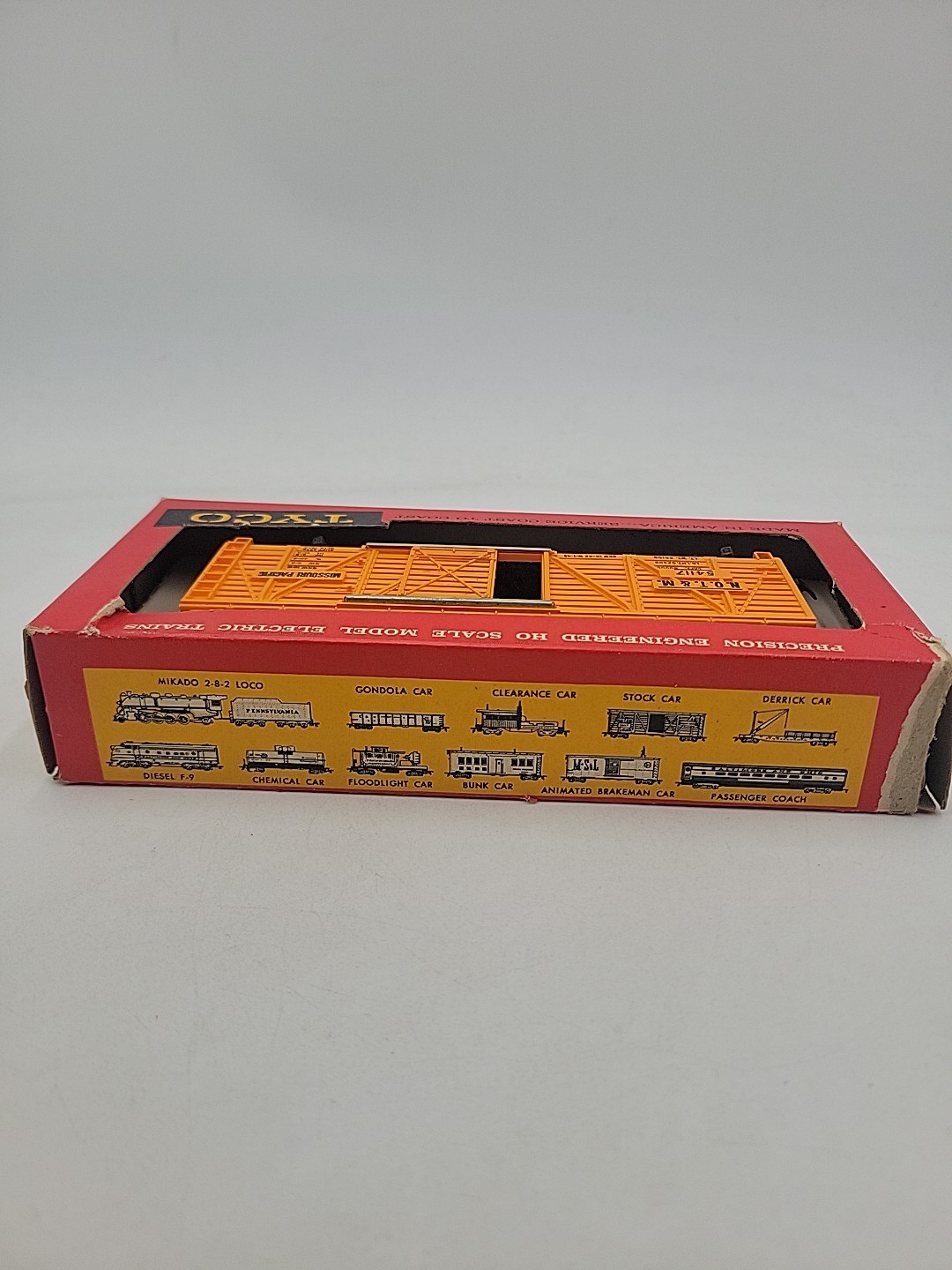Vintage Tyco HO Scale Missouri Pacific NOT&M 54117 Stock Cattle Car w/ Box