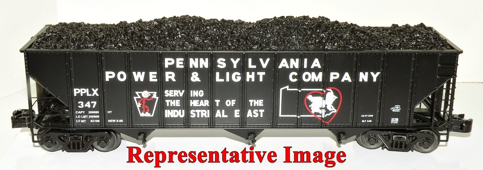 Lionel 6-21884 2-Pack Pennsylvania Power Diecast 3-Bay Hopper w/Coal Load NIB