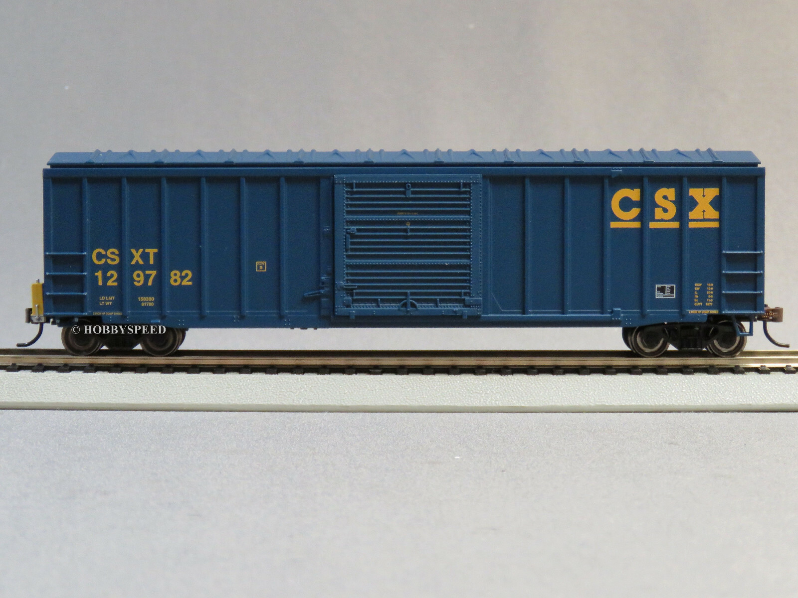 BACHMANN HO SCALE CSX 50′ OUTSIDE BRACED BOXCAR w FRED #129782 box BAC14904 NEW