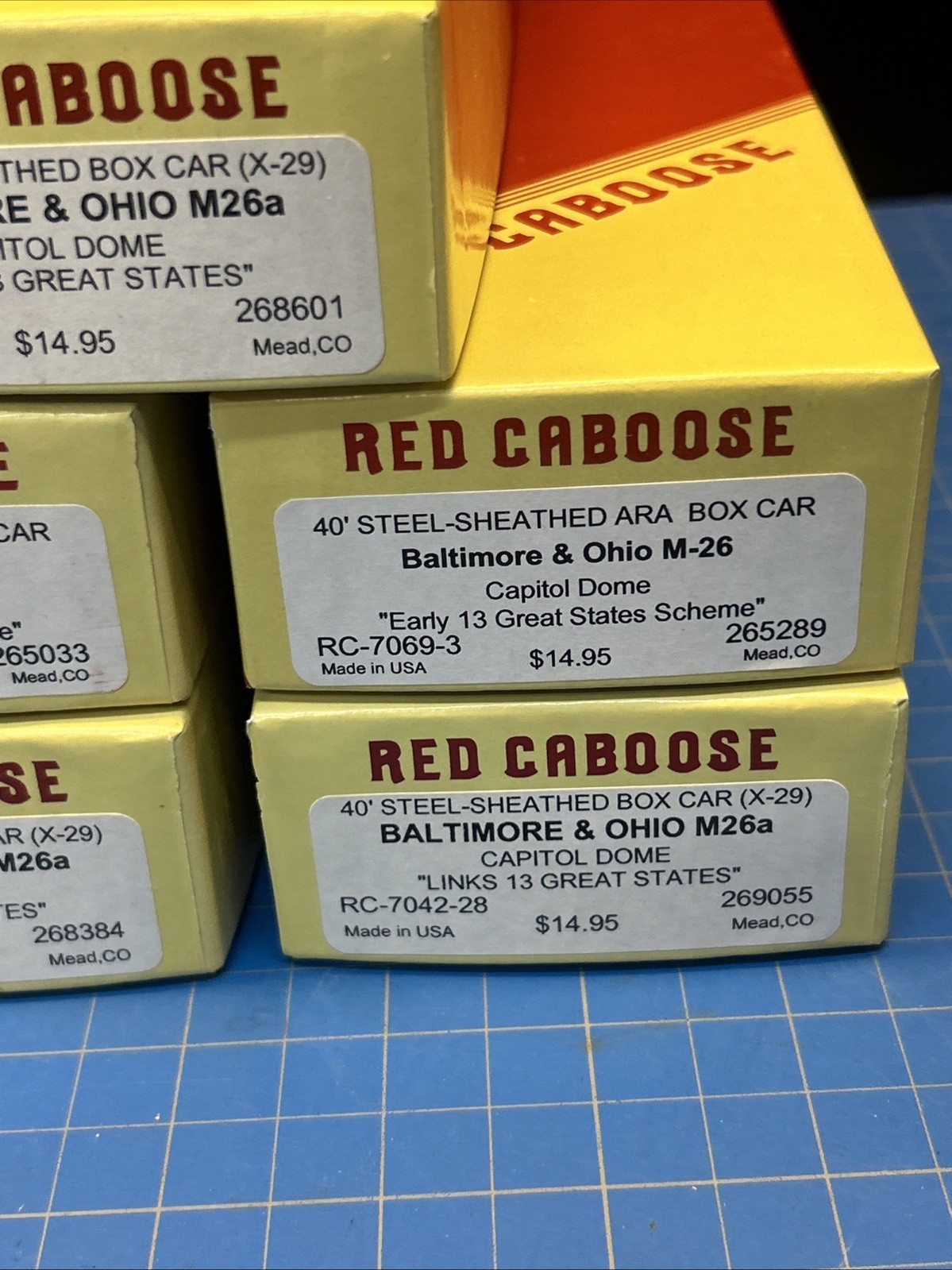 Red Caboose HO Box Car Kits RC-7069-1 RC-7069-3 Lot Of 5
