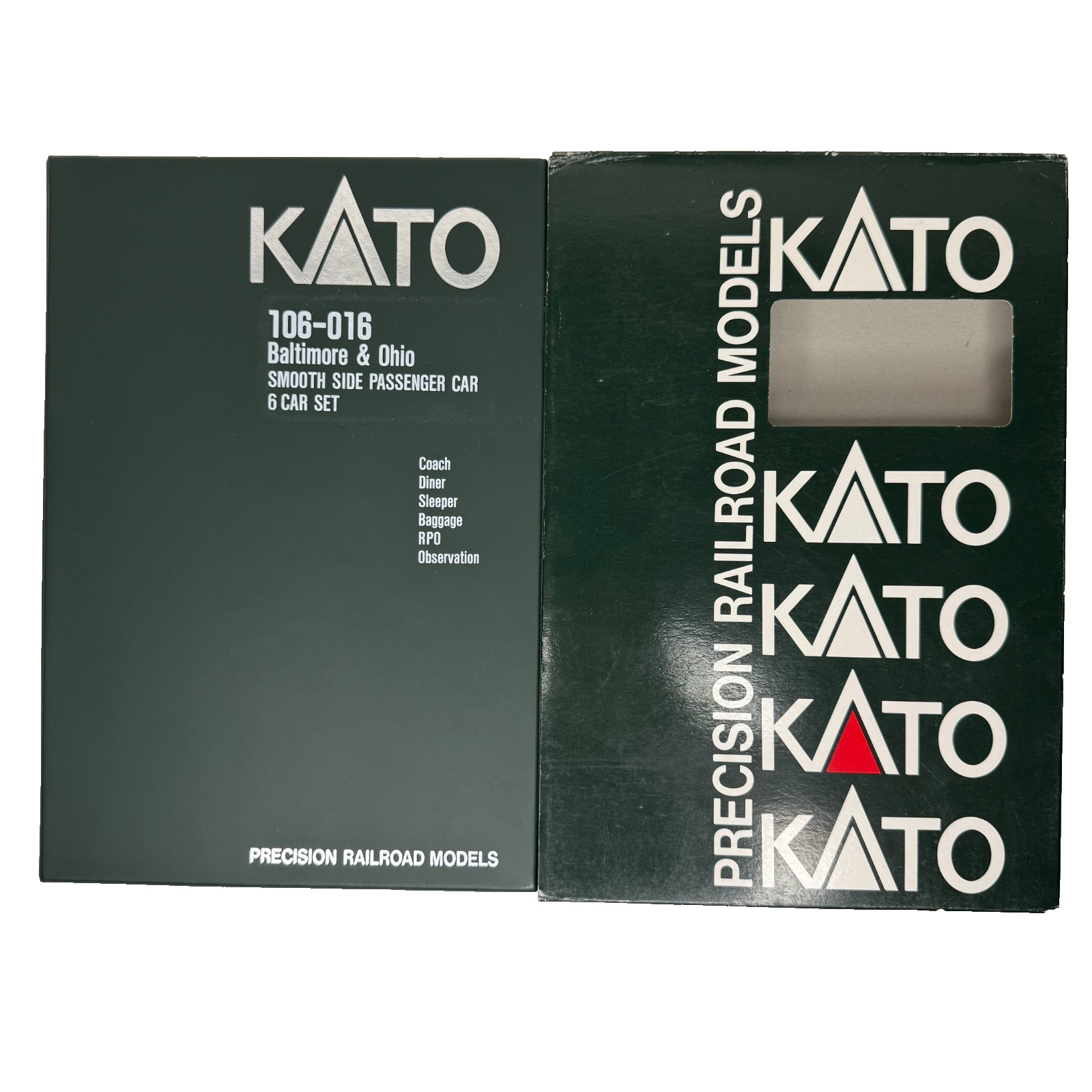 KATO N Gauge 106-016 Baltimore & Ohio Smooth Side Passenger Train Car Set Scale