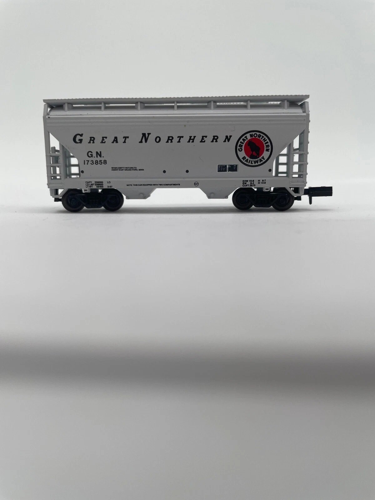 Atlas Model Railroad 3904 ACF 2 Bay Centerflow Great Northern GN173858