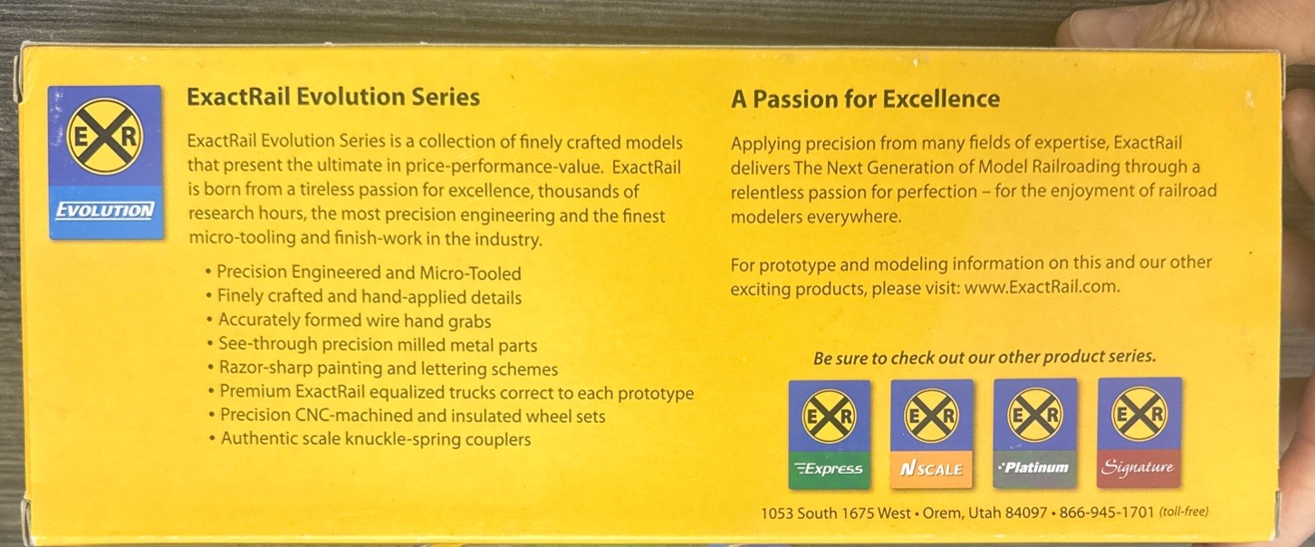 ExactRail Evolution HO EE-1009-2 PC&F 6033 cf Sgl Door Box Car Santa Fe #47082