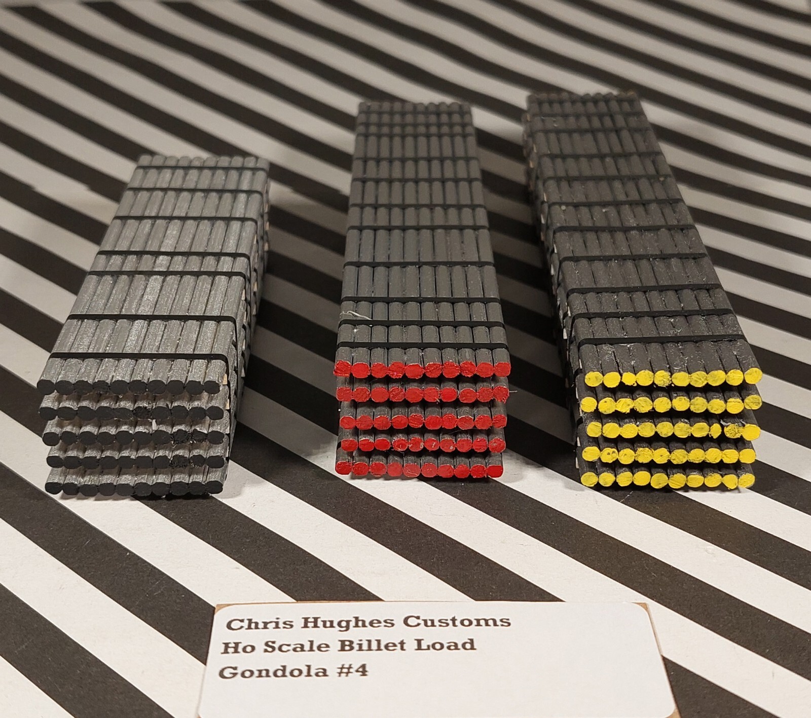HO Scale Gondola- Aluminum Billet Load #4