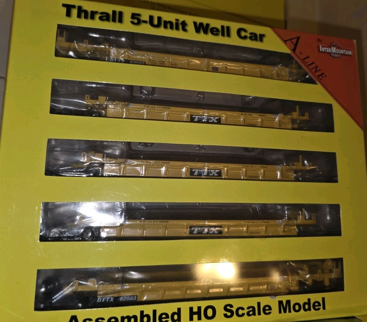 New HO Intermountain 5-unit Thrall Well Cars A-Line DTTX TTX Repaint 47305 NIB