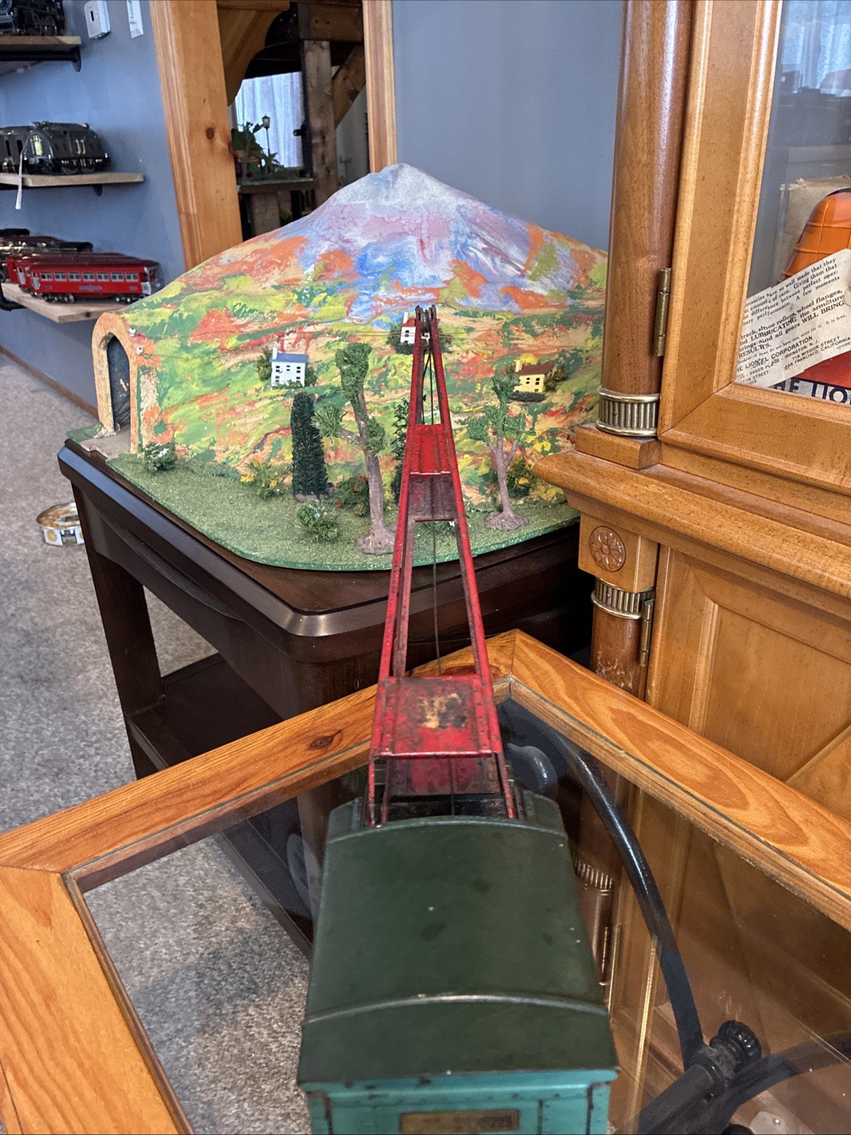 Lionel Pre War Standard Gauge 219 Crane! For Parts/Resto OG Parts Good Gears!