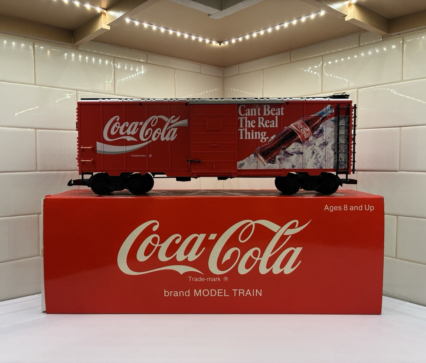 Coca-Cola O Gauge Advertising Box Car Analog 3-Rail Red White Black