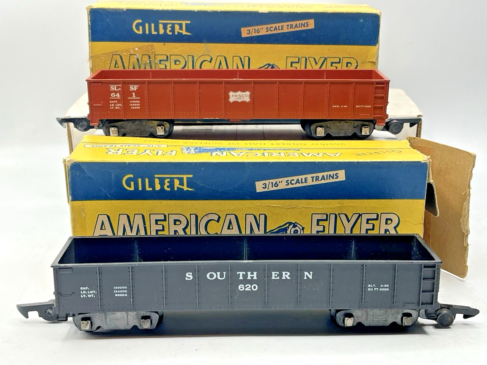 Gilbert American Flyer S Gauge 641 Frisco Gon & 620 Southern Gon – 1953 Only