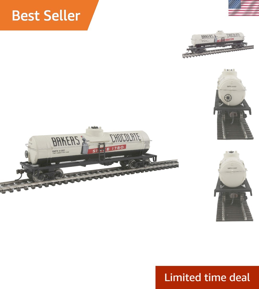 Baker’s Chocolate 40′ HO Scale Tank Car – Ready-to-Run Model for Enthusiasts