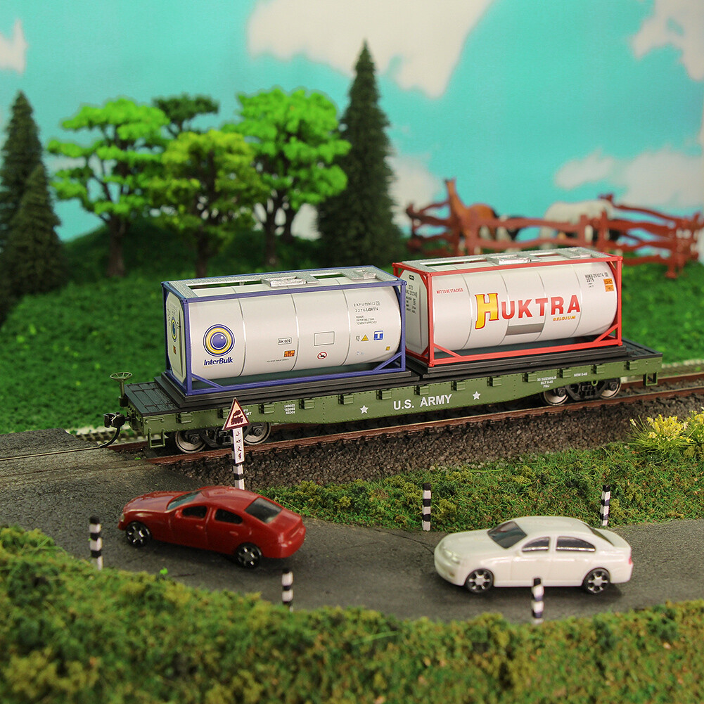 Evemodel Trains 1 Unit HO Scale 1:87 52ft Flat Car 52′ Rolling Stock