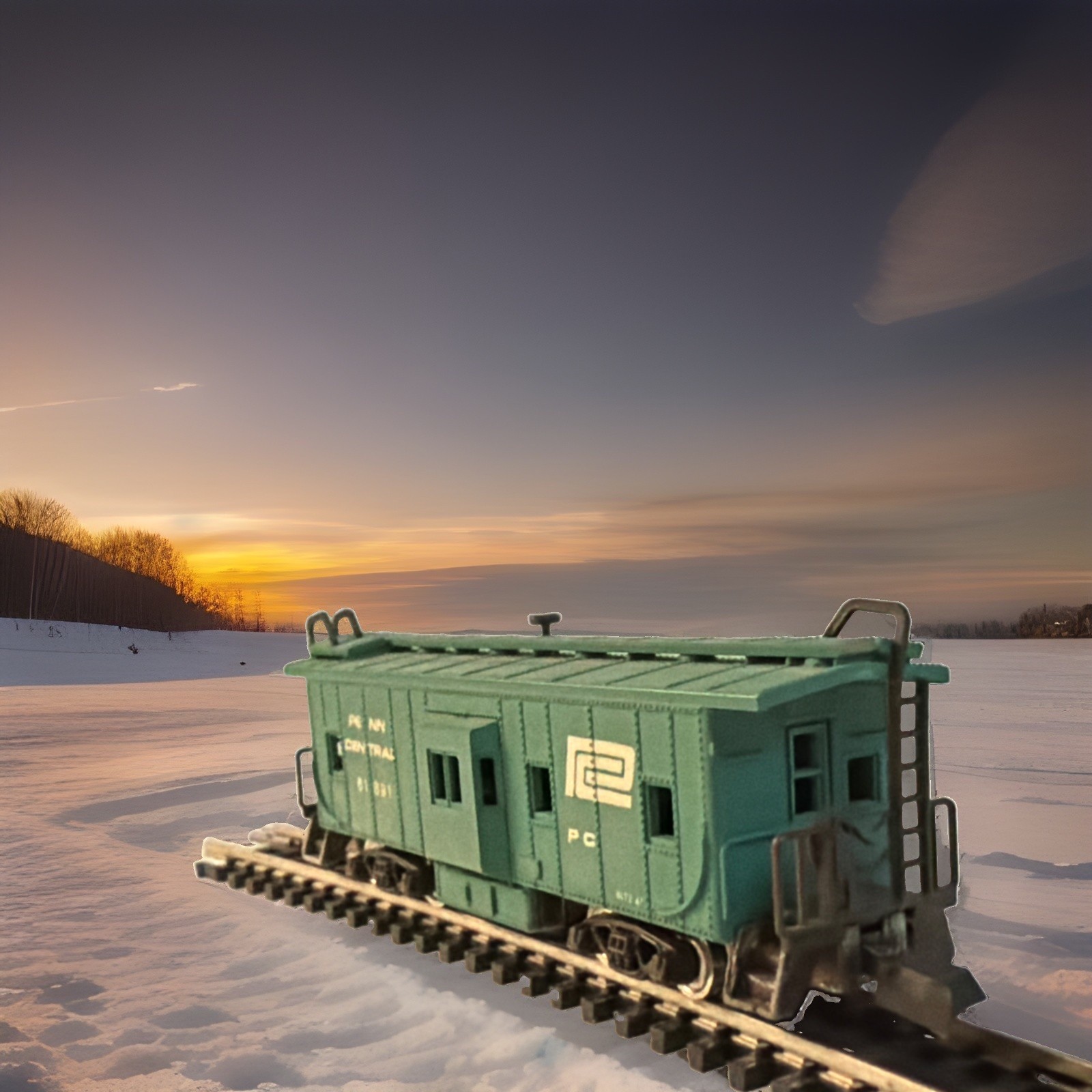 Con-Cor Katy Caboose Penn Central N Gauge PC