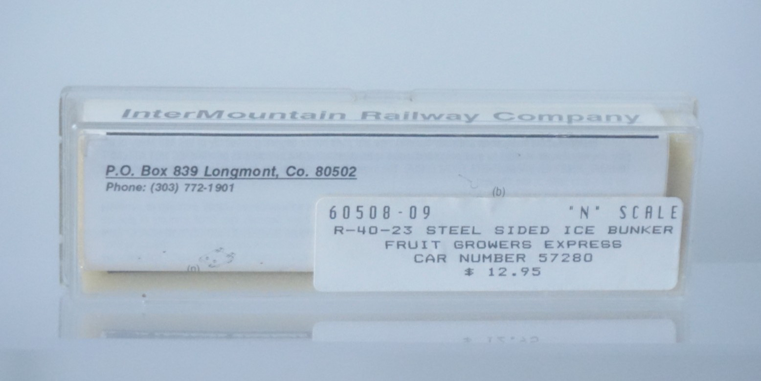 NOS InterMountain FRUIT GROWERS EXPRESS 57280 N Scale Reefer Kit – 60508-09