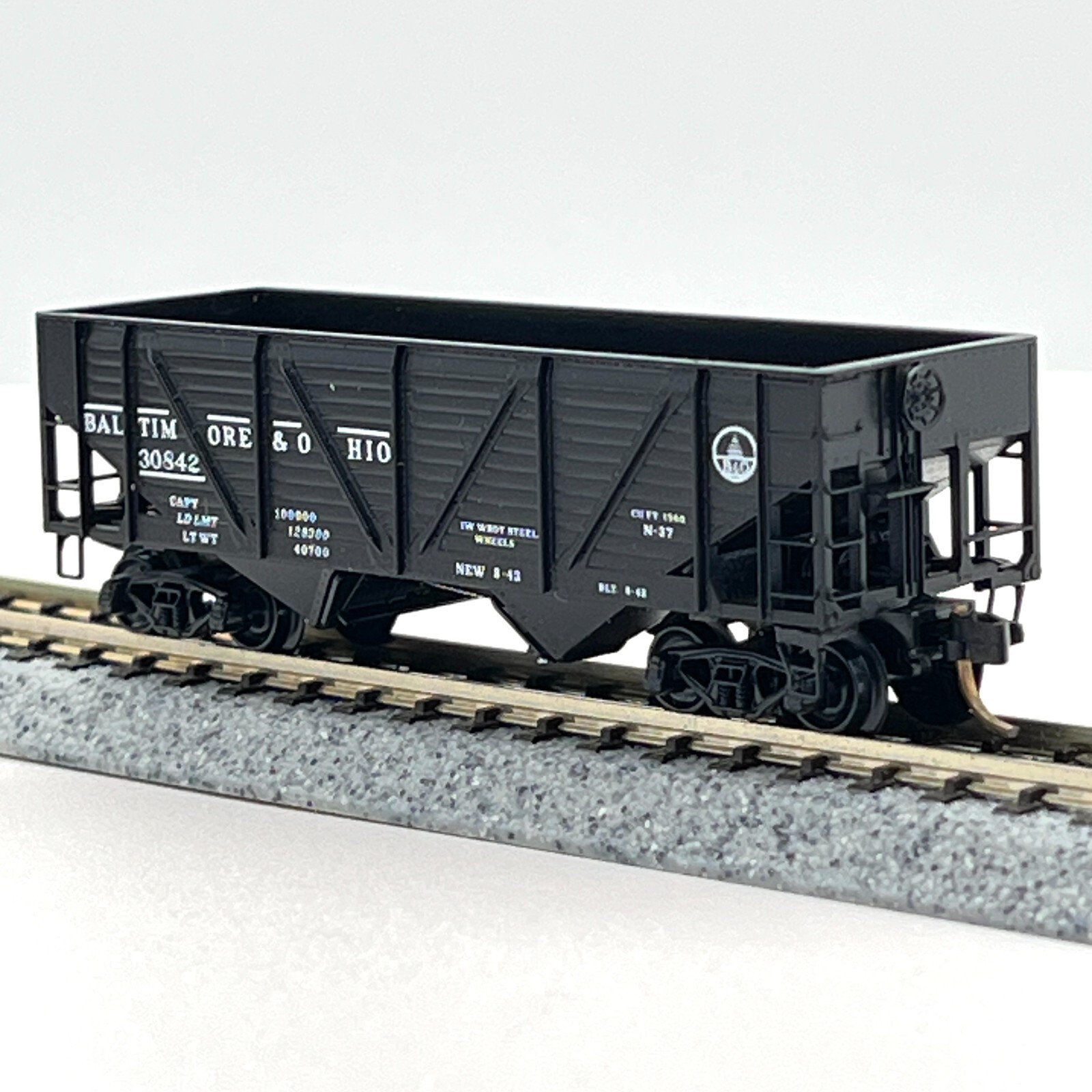 Micro-Trains N Scale 57080 Baltimore Ohio Twin Bay Composite Hopper B&O 30842