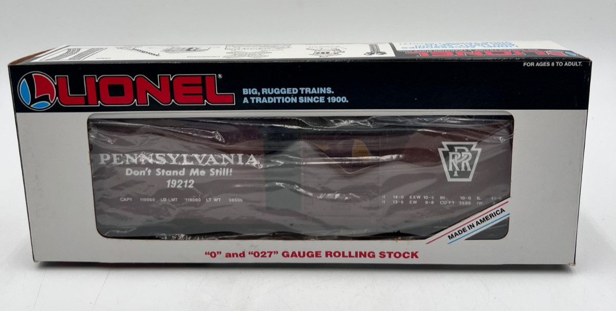 Lionel 6-19212 Pennsylvania Railroad Box Car O O27 Gauge Rolling Stock New