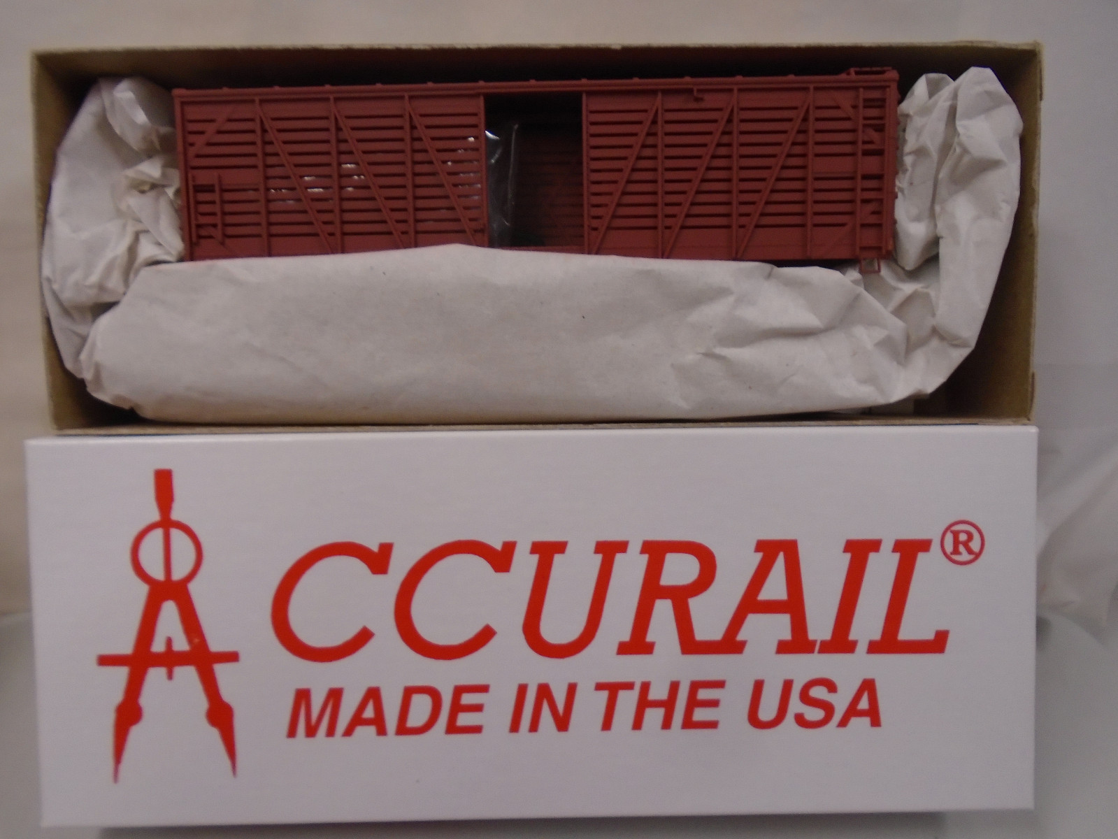 ACCURAIL #4711.2 HO SCALE C.P. 40′ WOOD STOCK CAR KIT NEW IN BOX