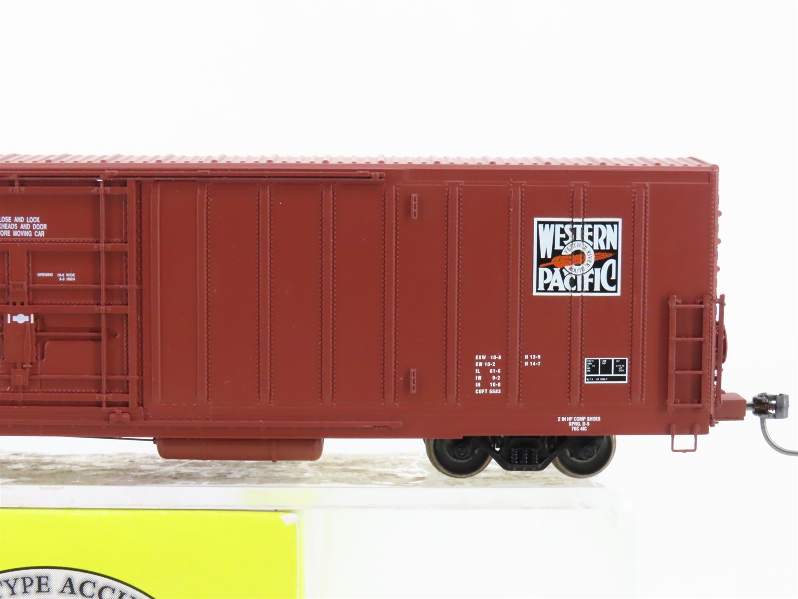 HO Scale Eel River Models ERM-1451B WP Western Pacific Feather Box Car #66152