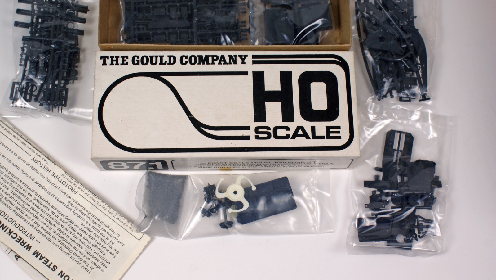 Gould Company HO Scale 120 Ton Steam Wrecking Crane Kit #4010, Undecorated, NOS