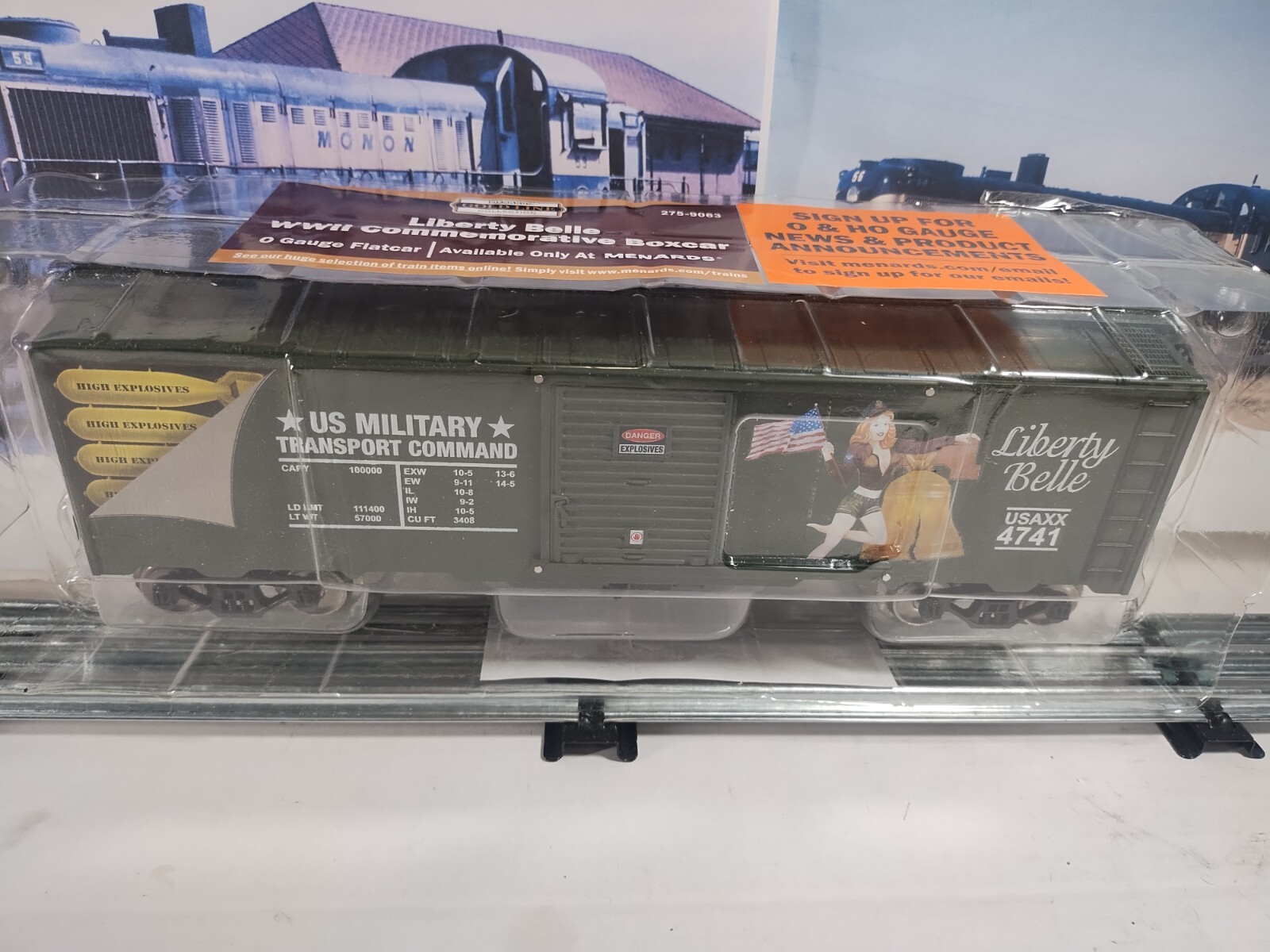Menards O Gauge United States Army “Liberty Belle” Boxcar
