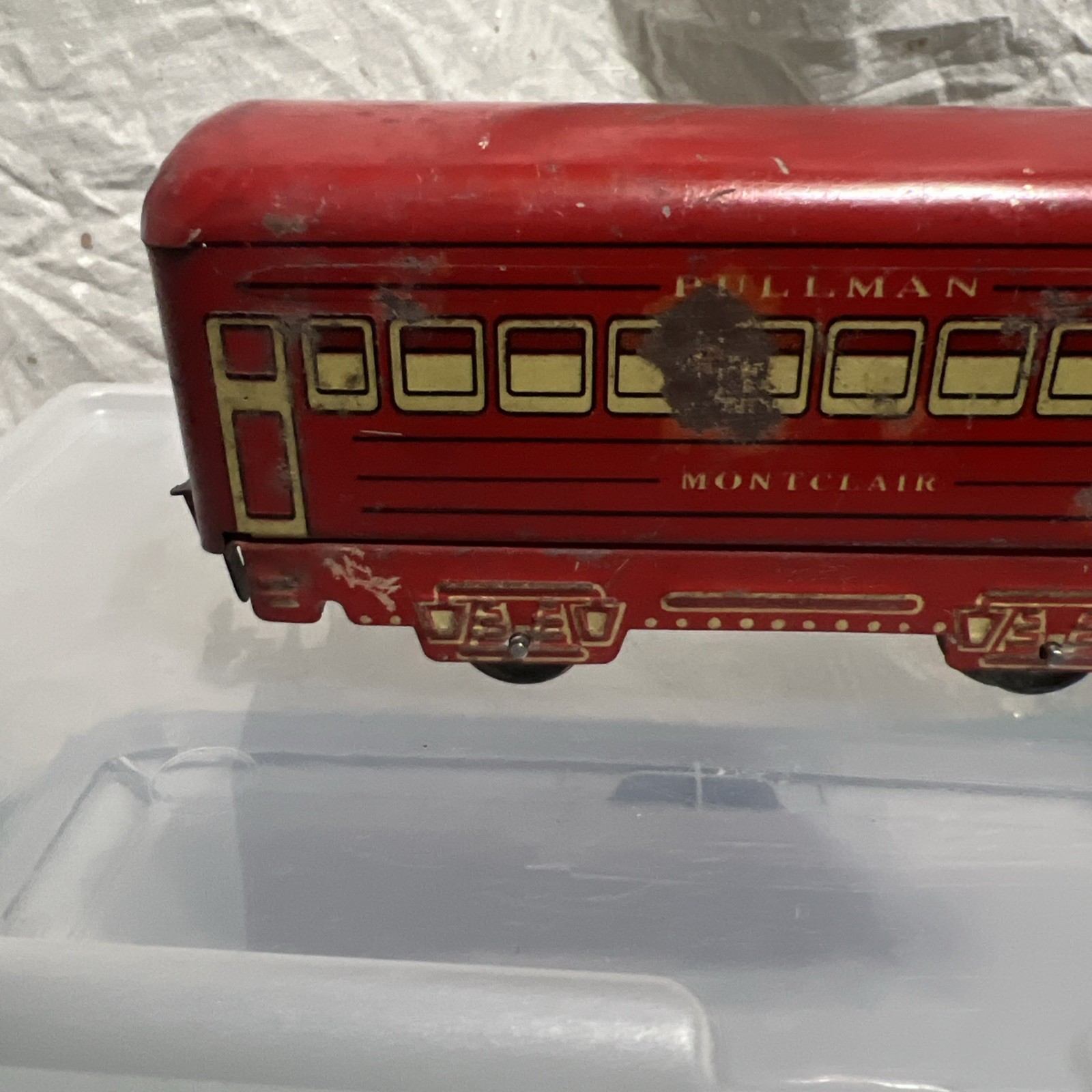 Marx Train Vintage Pullman 6″ Montclair Passenger Coach Red Frame O Gauge #2