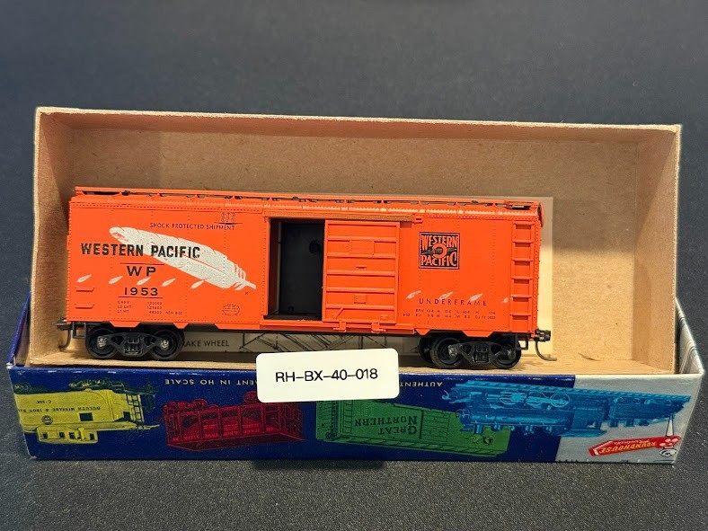 Roundhouse MDC HO 40′ Single Door Box Car Western Pacific WP 1953
