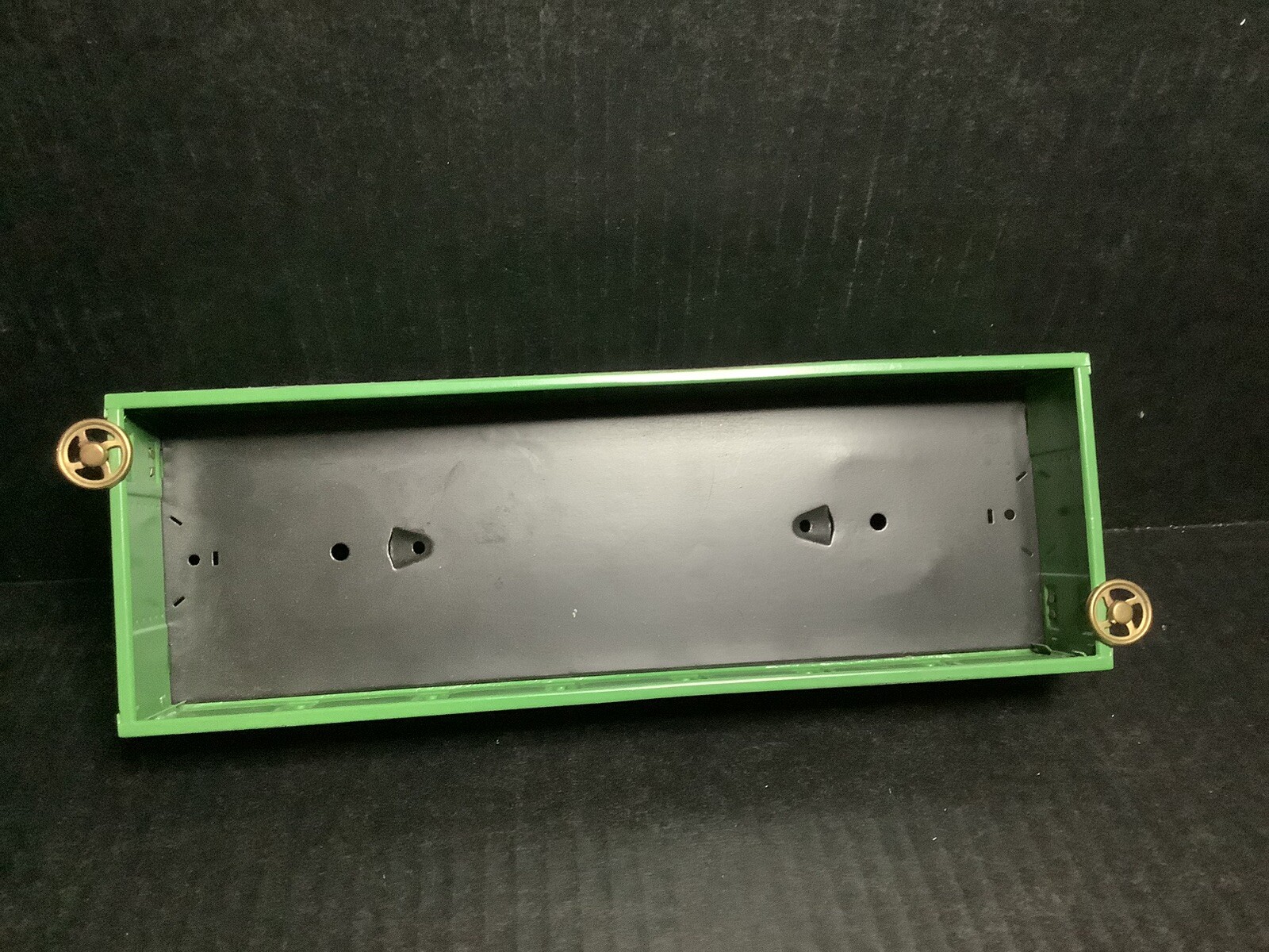 Lionel # 512 Vintage Standard Gauge Tinplate Green Gondola ( No Wheels)