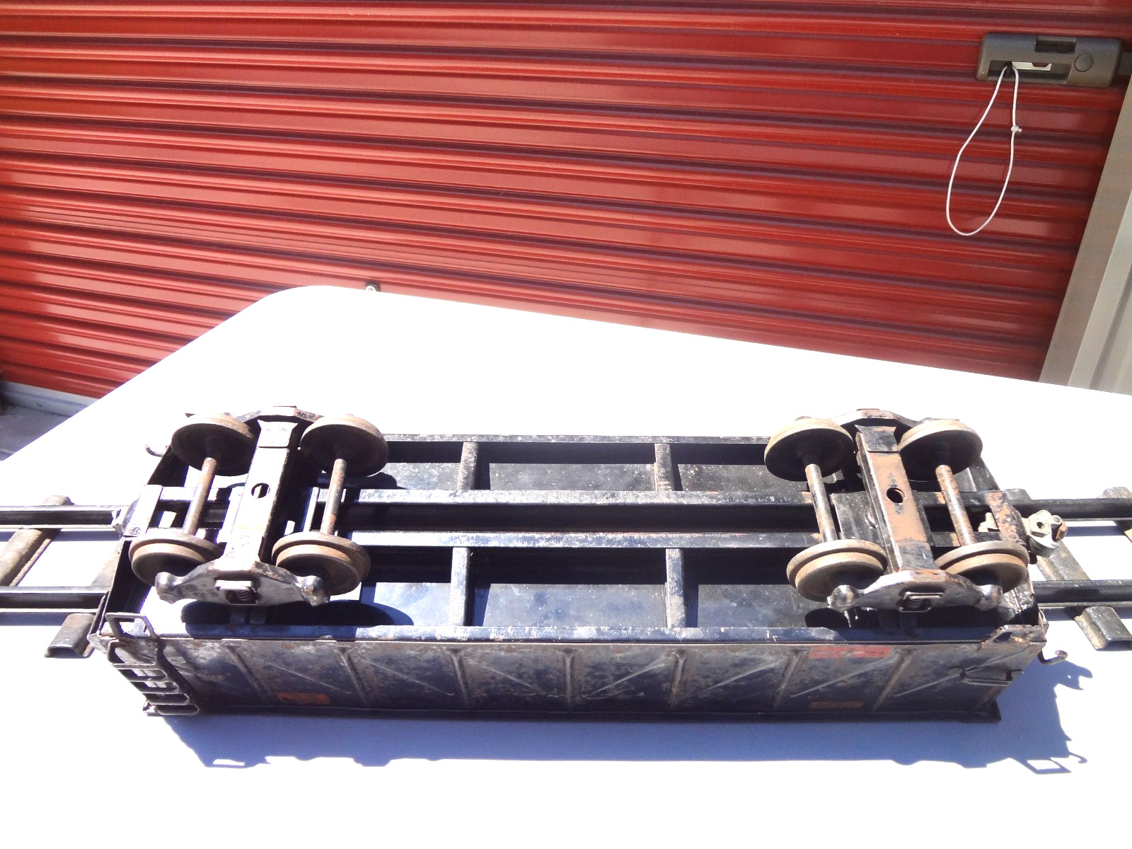 BUDDY L OUTDOOR RAILROAD GONDOLA CAR #70836 SPRUNG TRUCKS 22″L