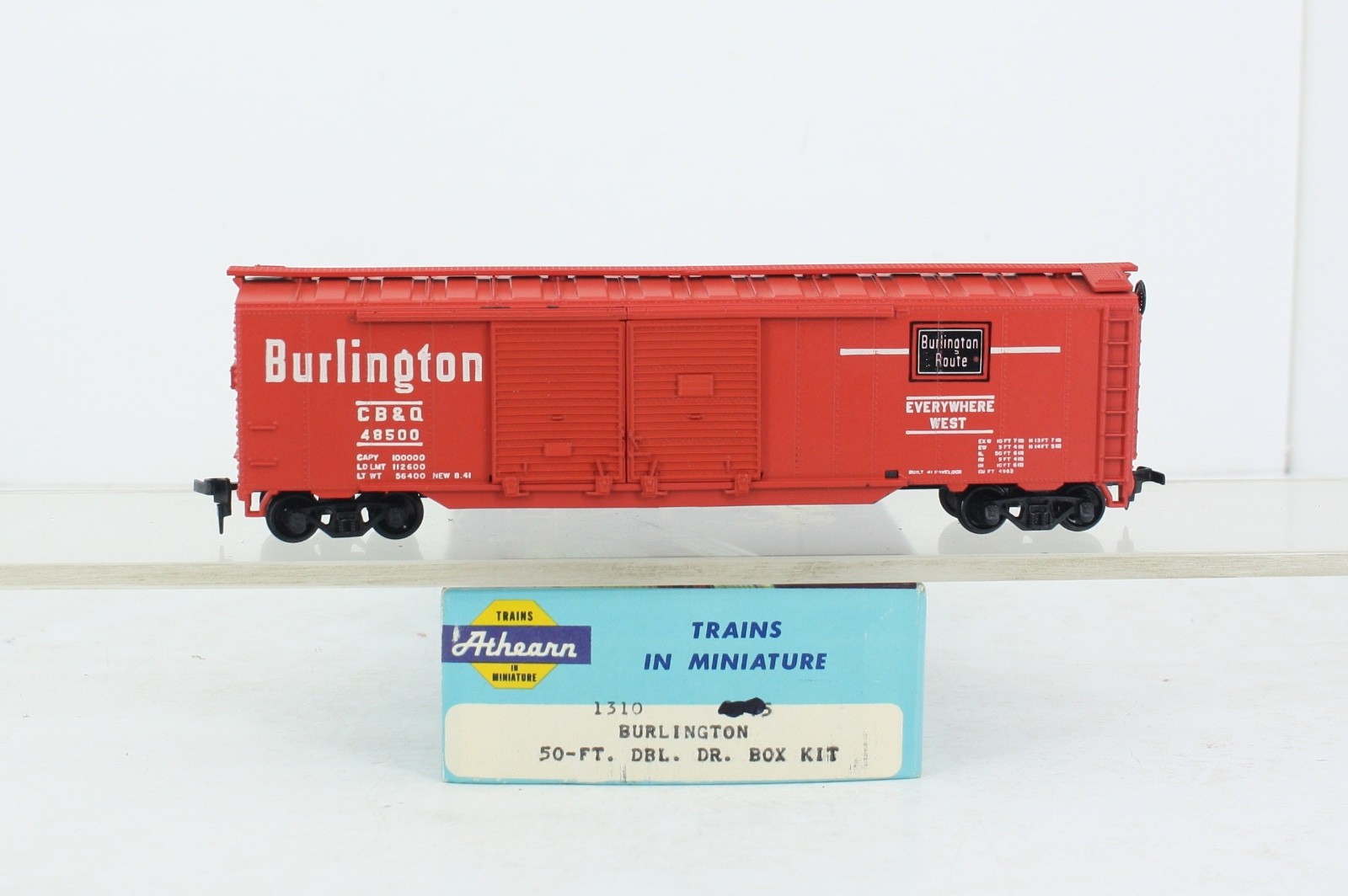 HO Athearn 1310 Burlington 50’ Double Door Box Car CB&Q 48500