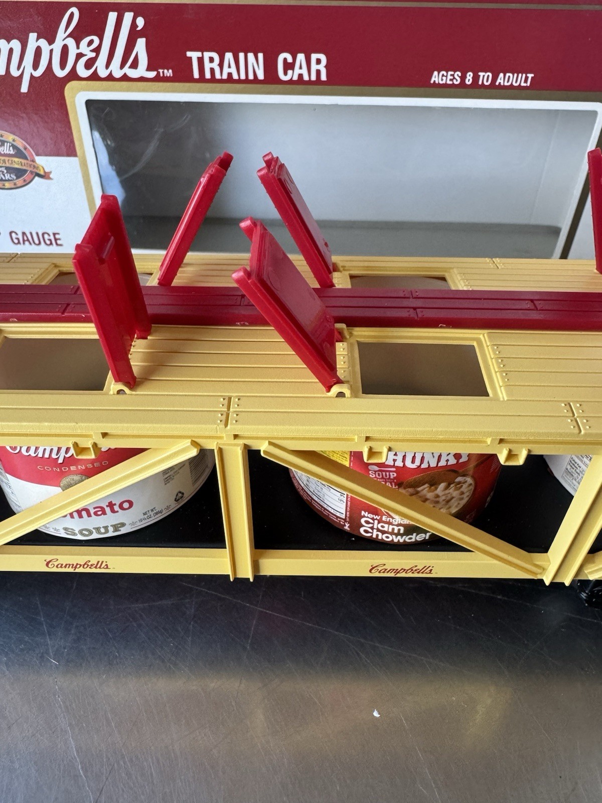 K-Line Campbells Soup Vat Car K675401 125th Anniversary O Gauge 1996 Top Doors