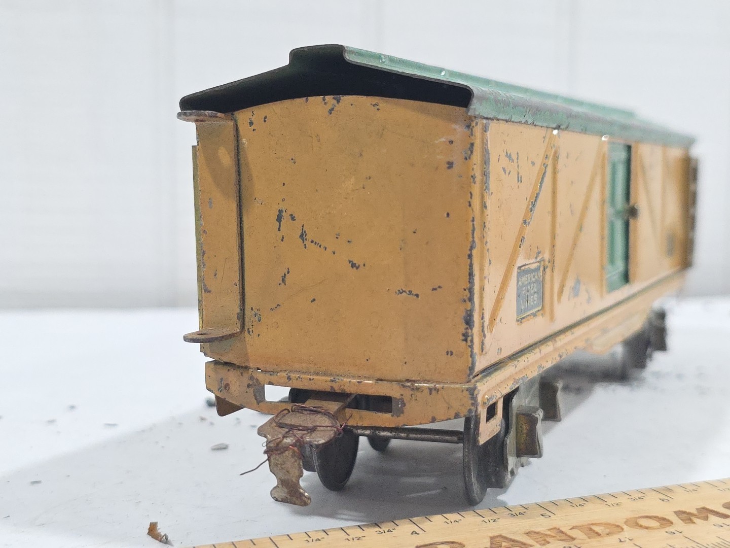 As Is American Flyer 3208 Prewar O Gauge Tin Boxcar