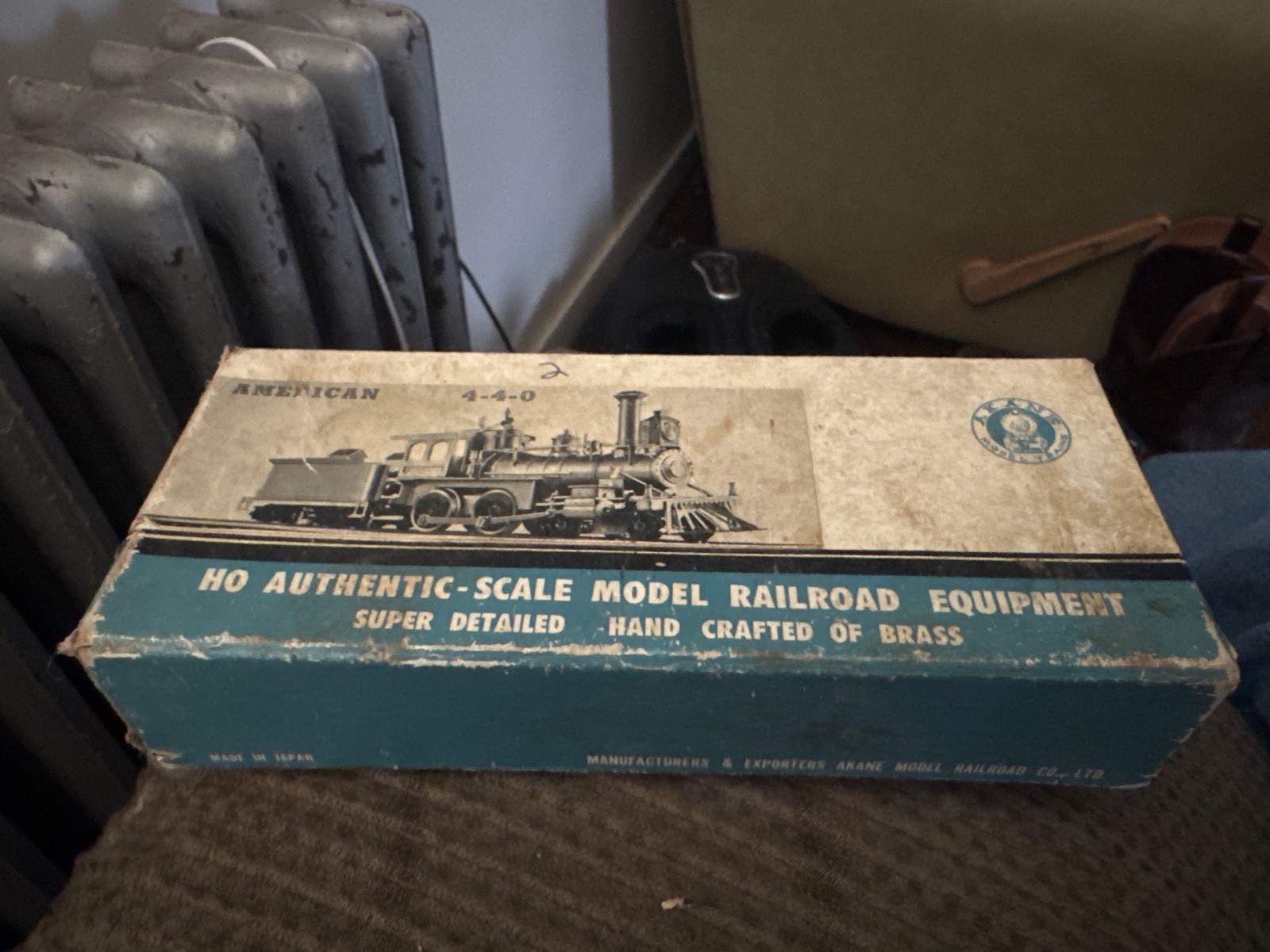 vintage HO Scale brass model train manufactured by Akane in original box!