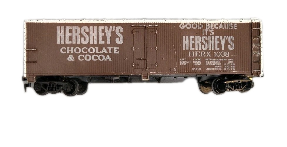Vintage Made By Tyco Made In Hong Kong Hershey’s Freight Box Car 6″ IN Long