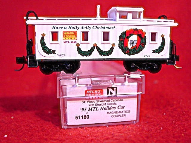 MTL 51180 ’95 MTL Holiday Car 34′ Wood Caboose #mtl 5 ‘NEW’N-SCALE