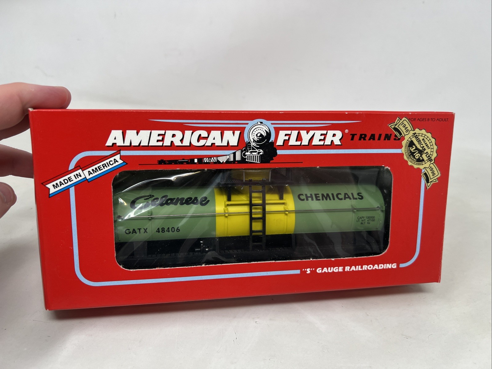 S-Gauge American Flyer 6-48406 Celanese Chemicals Tank Car New In The Box