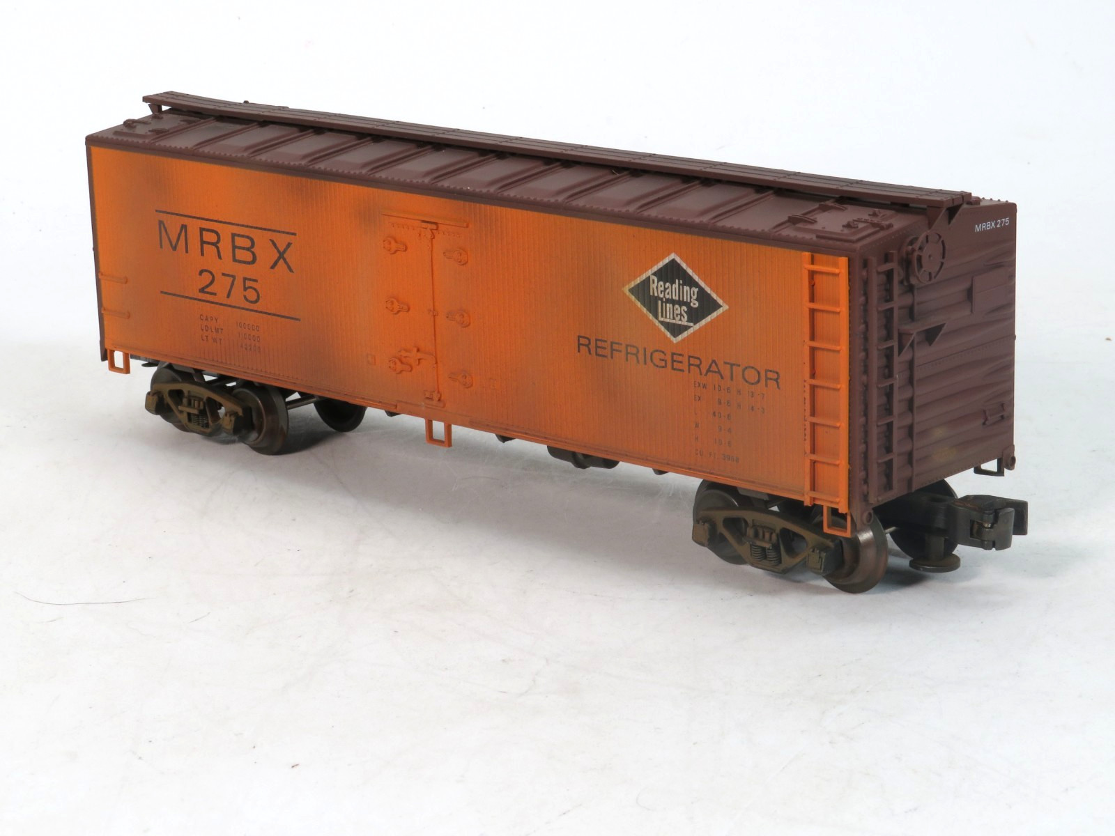 Weaver Weathered #272, #275, & #279 Reading Refrigerator 3-Car Pack, O Gauge