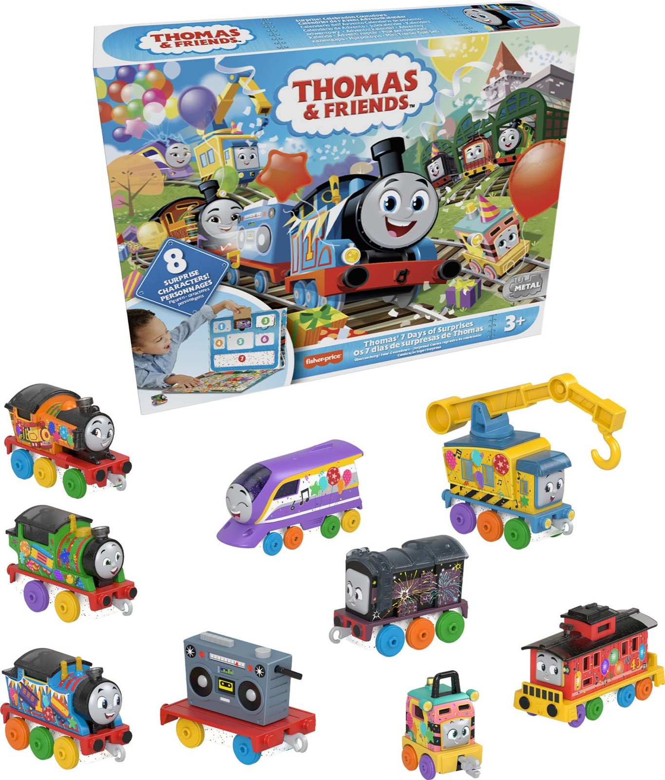Thomas & Friends Toy Trains Gift Set Thomas’ 7 Days of Small, Multicolor