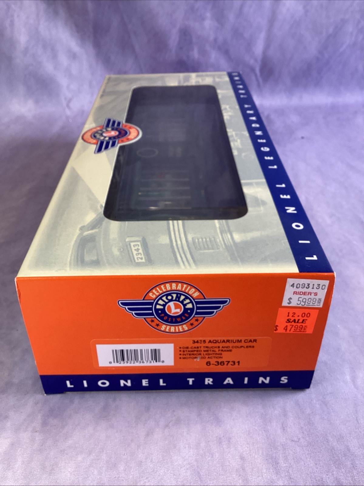 LIONEL #36731 PWC #3435 OPERATING AQUARIUM CAR Die Cast