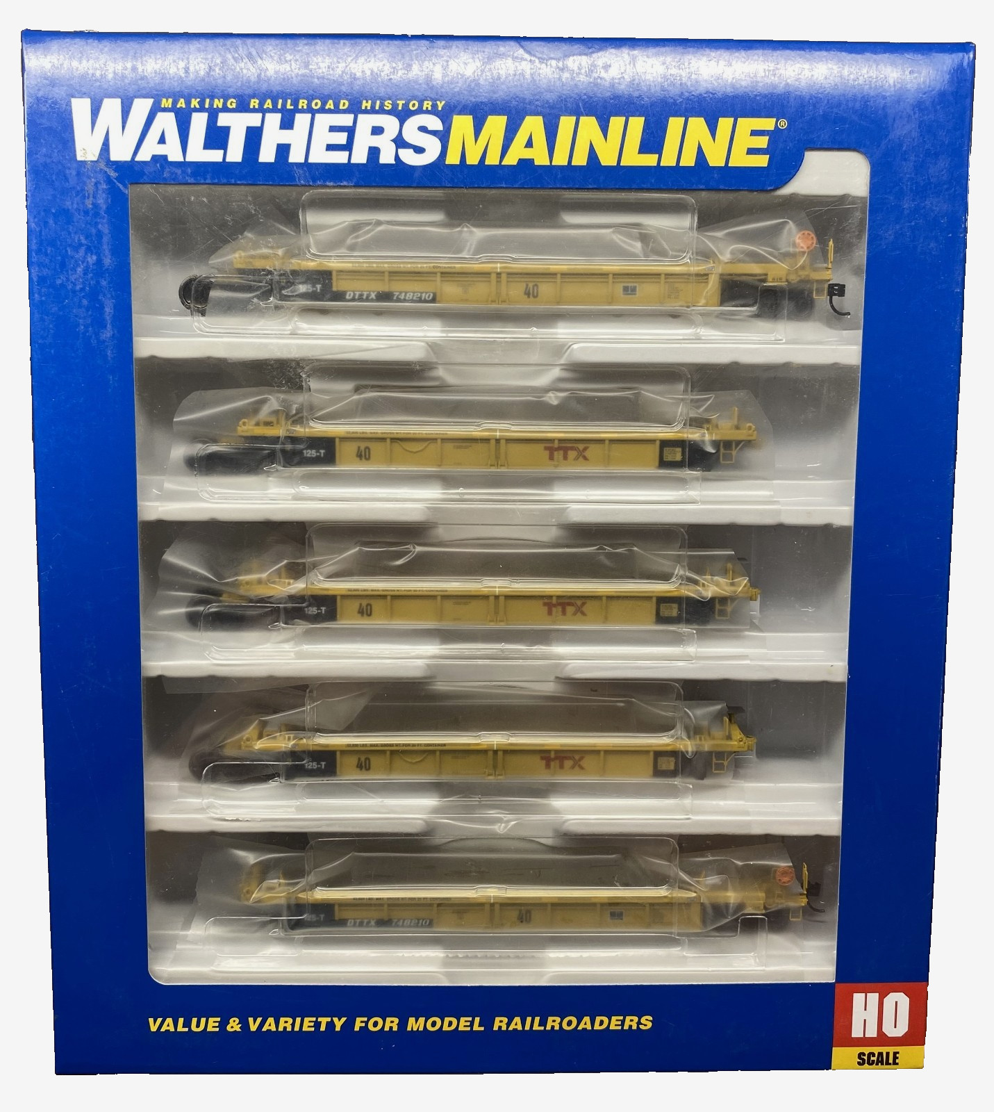Walthers MainLine 910-55617 TTX DTTX 748210 Thrall 5-Unit Rebuilt 40′ Well Car