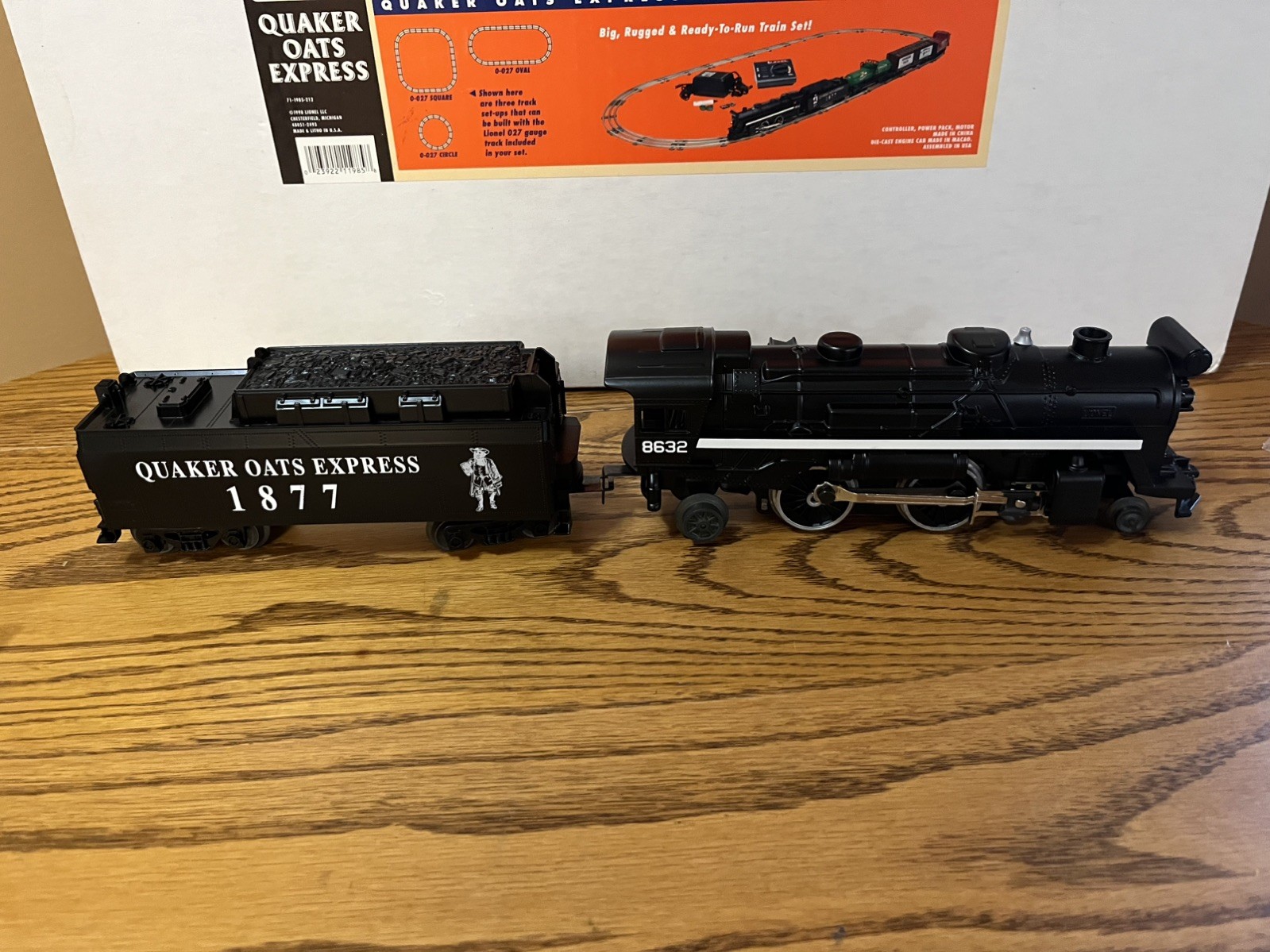 Lionel 6-11985 Train Set Quaker Oats 1998 – NEW IN BOX certificate of ownership