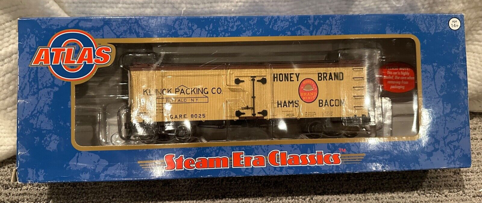 Atlas “O” 40′ Re-Built Wood Reefer Car, Item #9158-2, Silver Edge #411, 2 Rail
