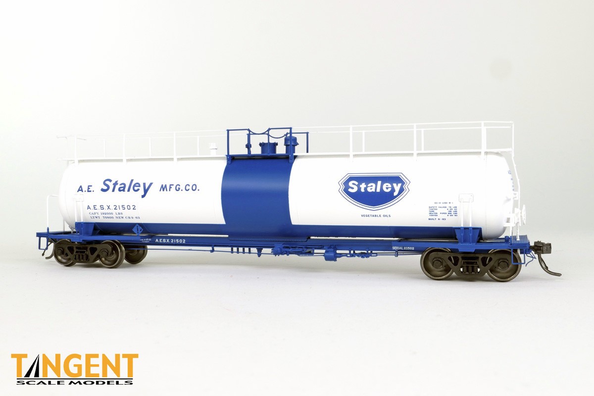 Tangent Scale Models A.E. Staley NACC 1963+ 20,500 Non-Insulated Tank Car 31010