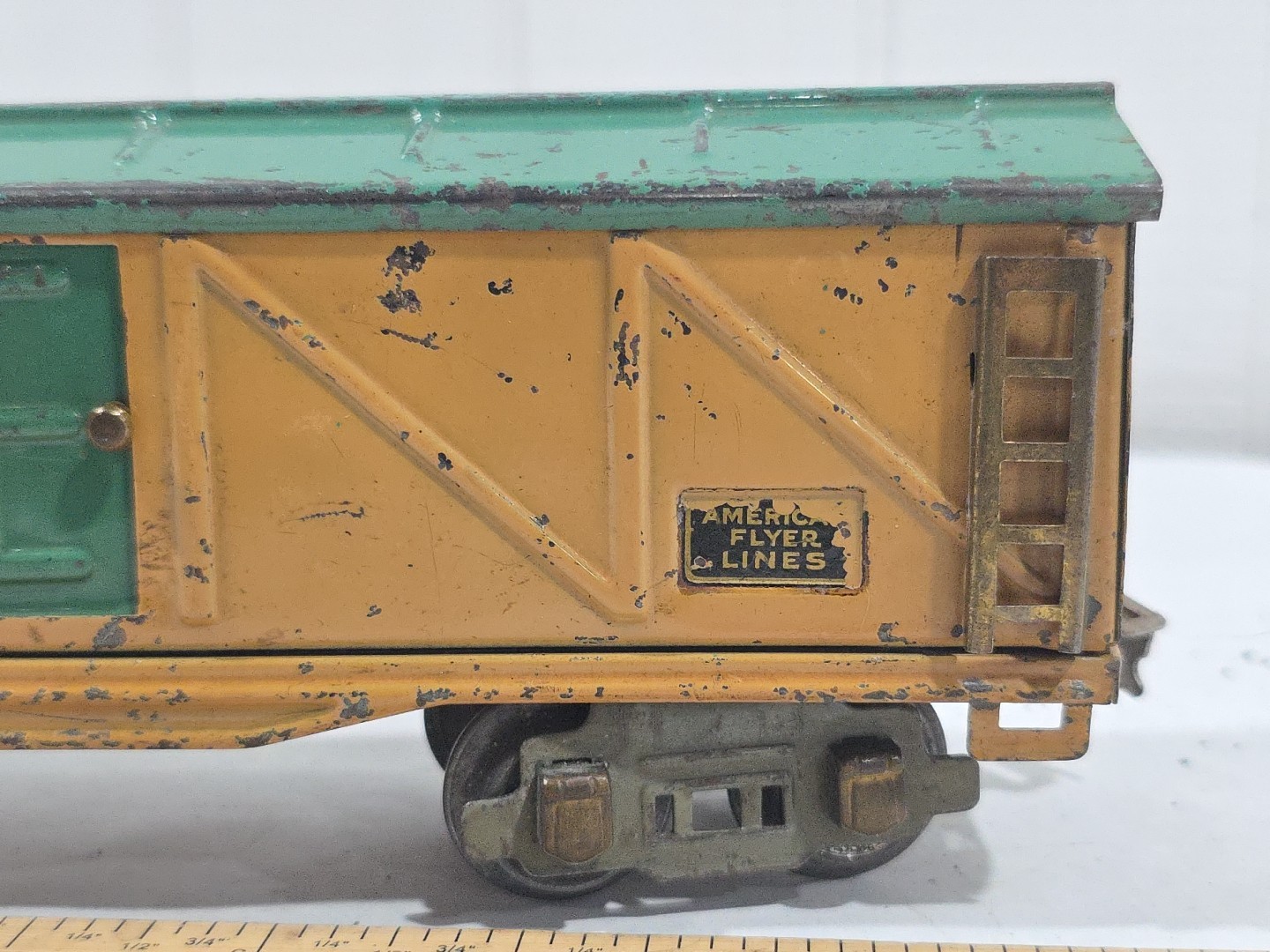 As Is American Flyer 3208 Prewar O Gauge Tin Boxcar