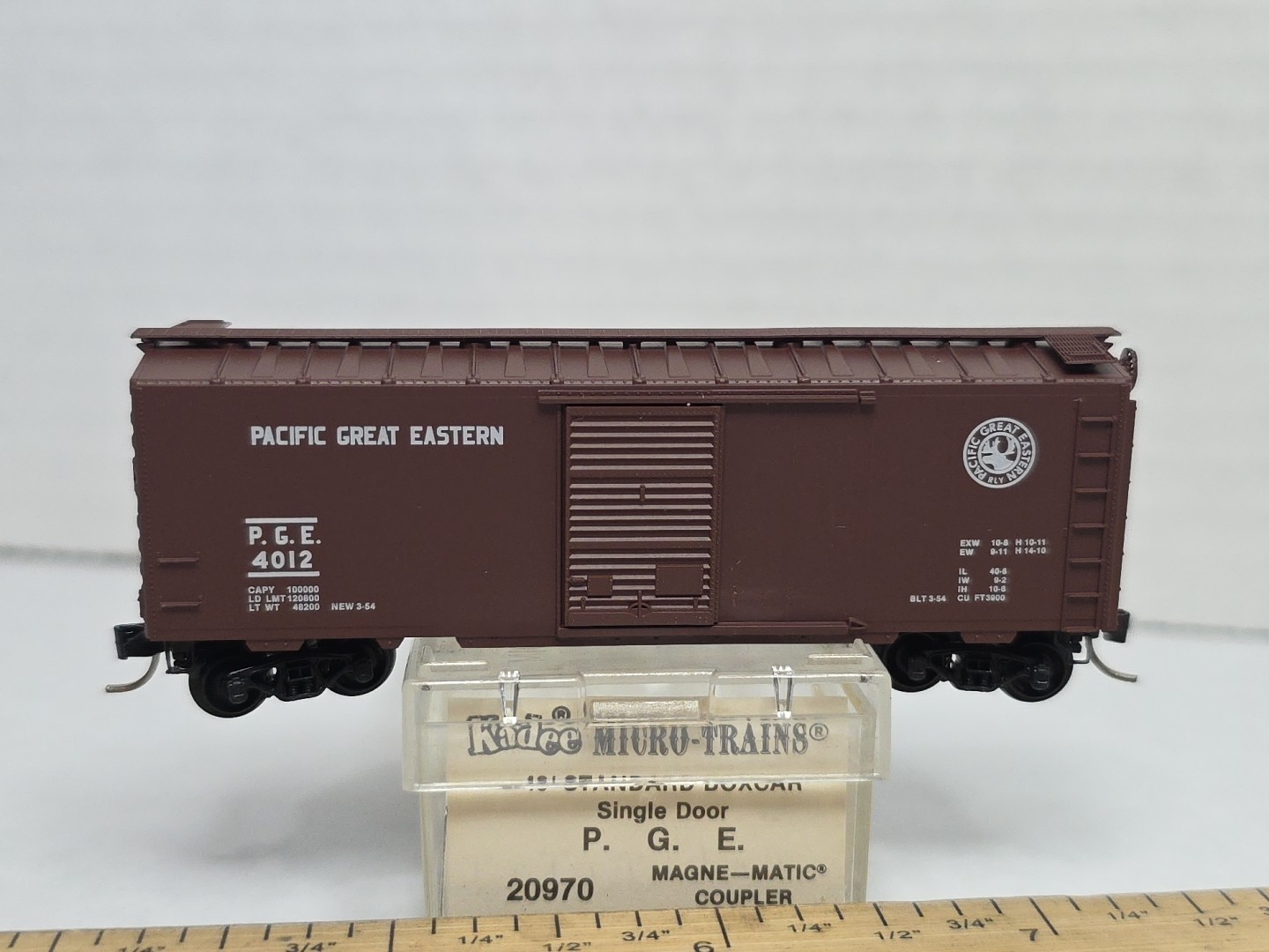MTL 20970 Pacific Great Eastern PGE 4012 40′ Boxcar Micro Trains N Scale LNIB (B