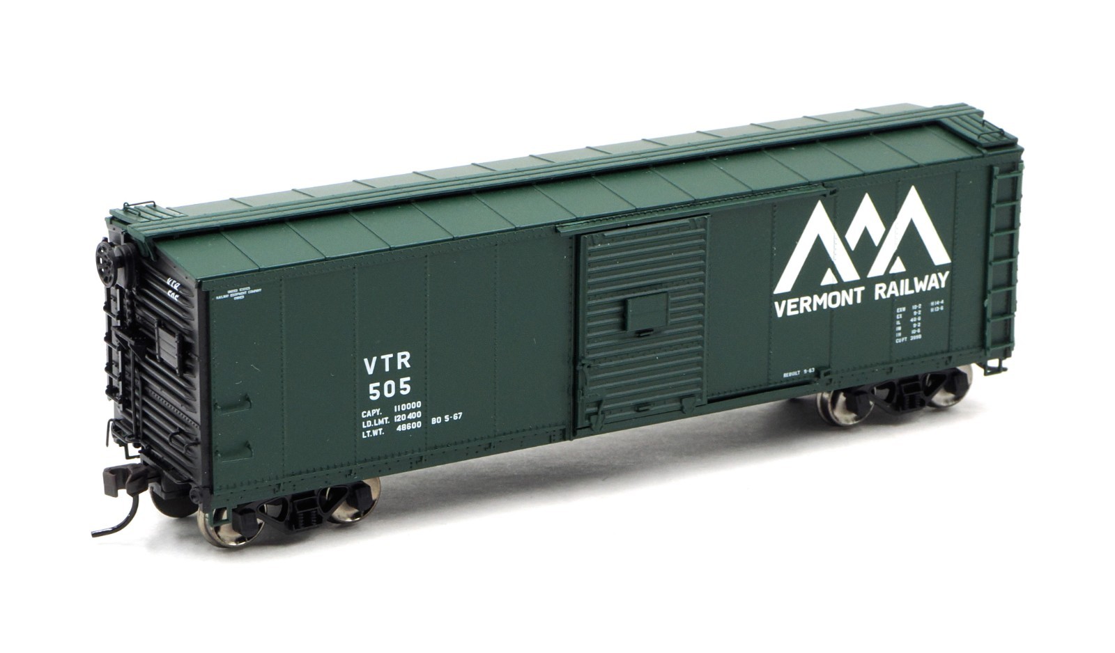 Atlas HO Vermont Railway USRA Steel Rebuilt Box Car VTR #505