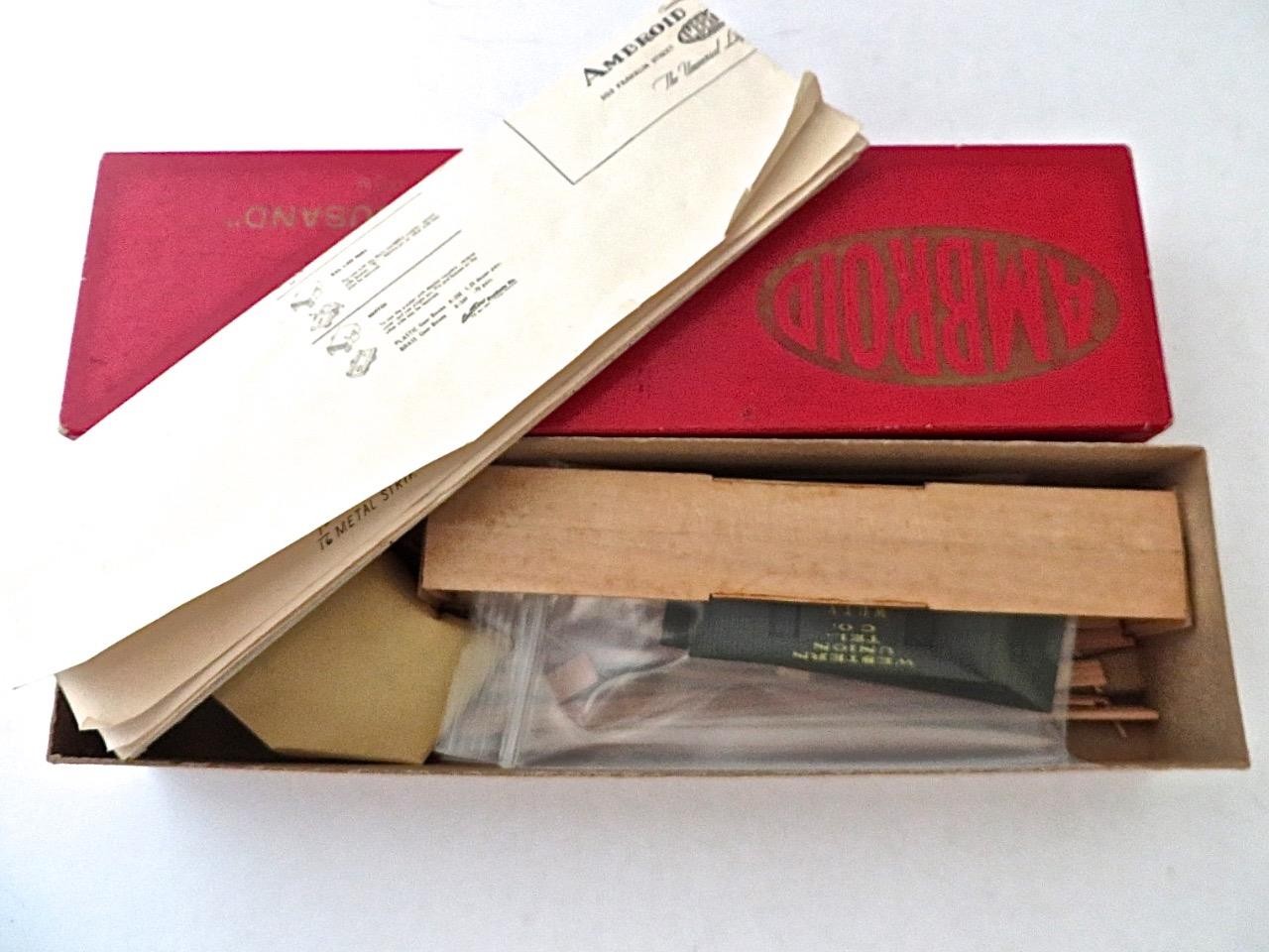 HO Ambroid #6 Western Union Material Car Wood Craftsman Partially Built Kit. #1