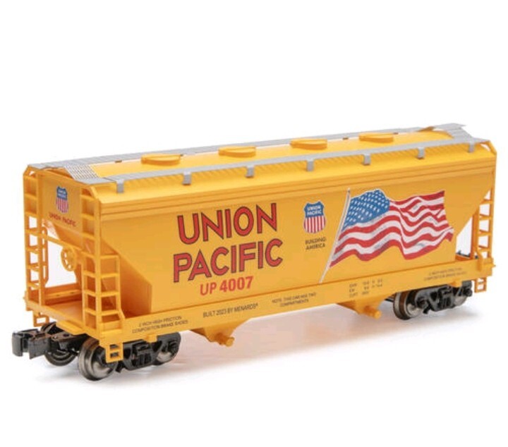 O Gauge ACF 2-Bay Covered Hopper – UNION PACIFIC – New Item – Free Shipping
