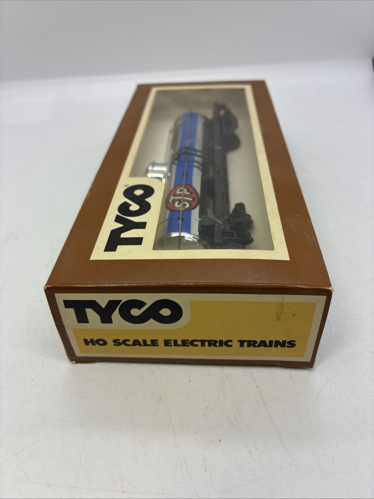TYCO HO STP Tank Car 367B Silver/Blue/Black Model Railroad Freight Car